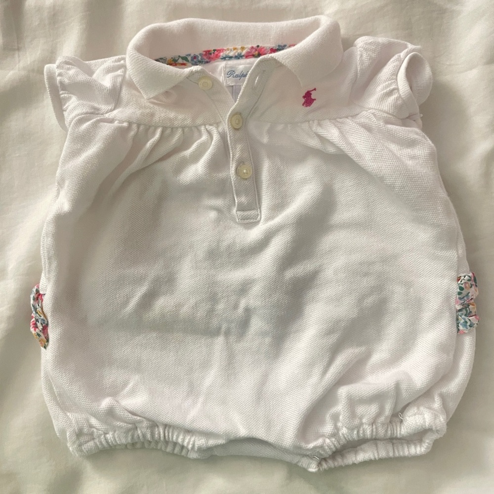 Baby girl white Ralph Lauren bubble 3 months